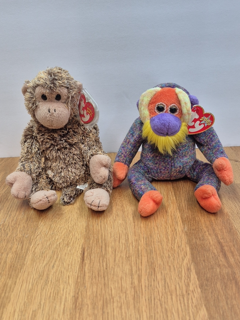 Ty Beanie Babies Monkey and Oragutang 2000/2002